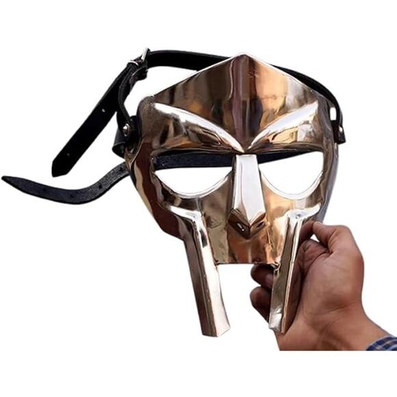 Unbranded Other - MF Doom Gladiator Mask Adult Steel Silver Cosplay Collectible Face Armor Gift
